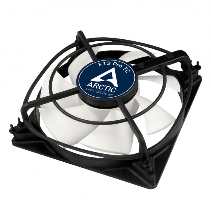 Imagine Ventilator pentru carcasa 120mm senzor temperatura low noise, Arctic F12 Pro TC